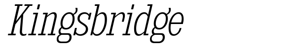 Kingsbridge font preview